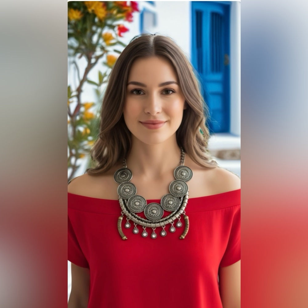 0105 Silver Statement Necklace
